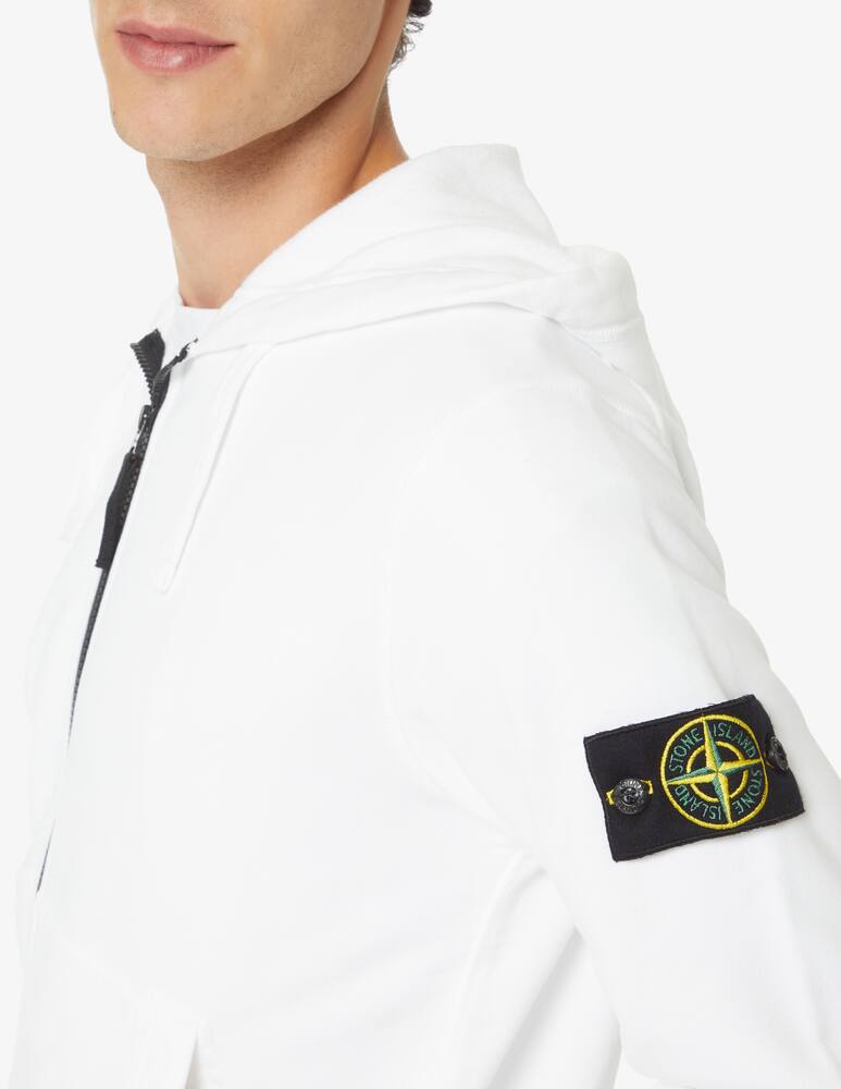 rinascente Stone Island Felpa con cappuccio fzip - Bianco