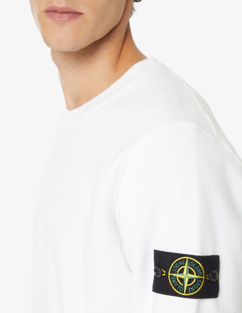 rinascente Stone Island Felpa girocollo in cotone - Bianco
