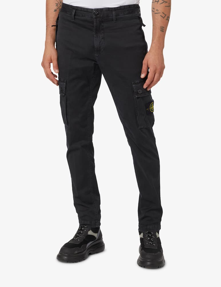 rinascente Stone Island Pantalone cargo twill - Nero