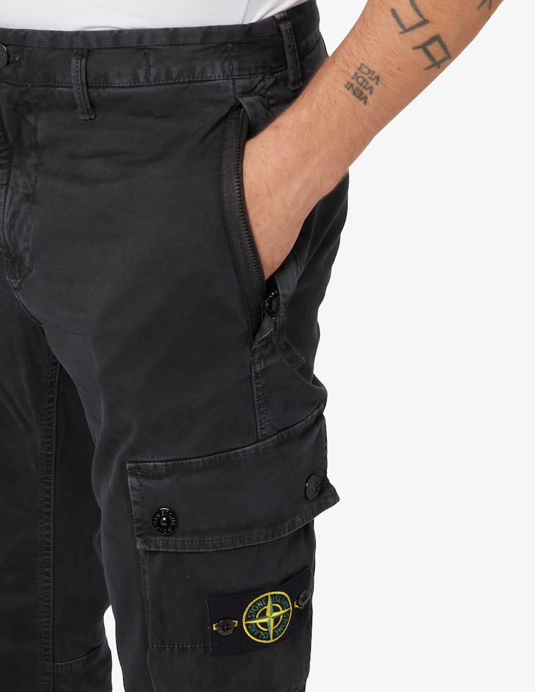 rinascente Stone Island Pantalone cargo twill - Nero