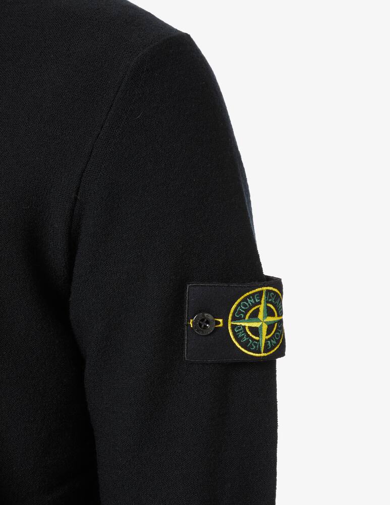 rinascente Stone Island Stretch wool fzip sweater - Black