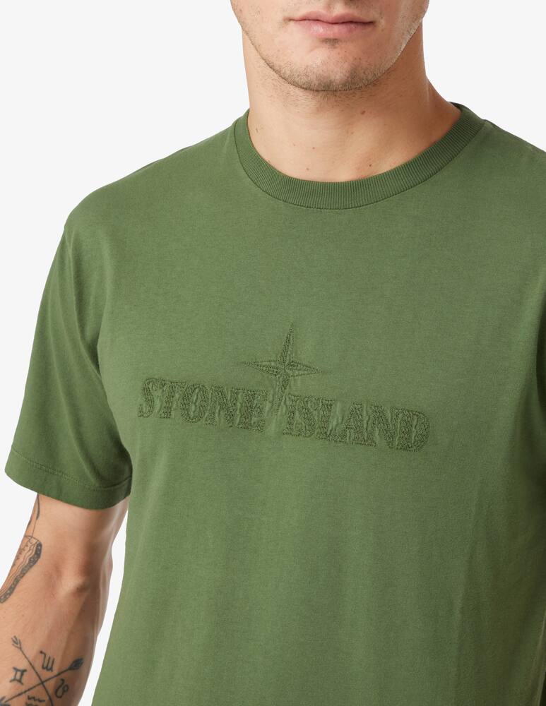 rinascente Stone Island Logo embroidered t-shirt - Green