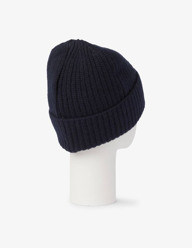 rinascente Stone Island Beanie hat in ribbed wool - Blue