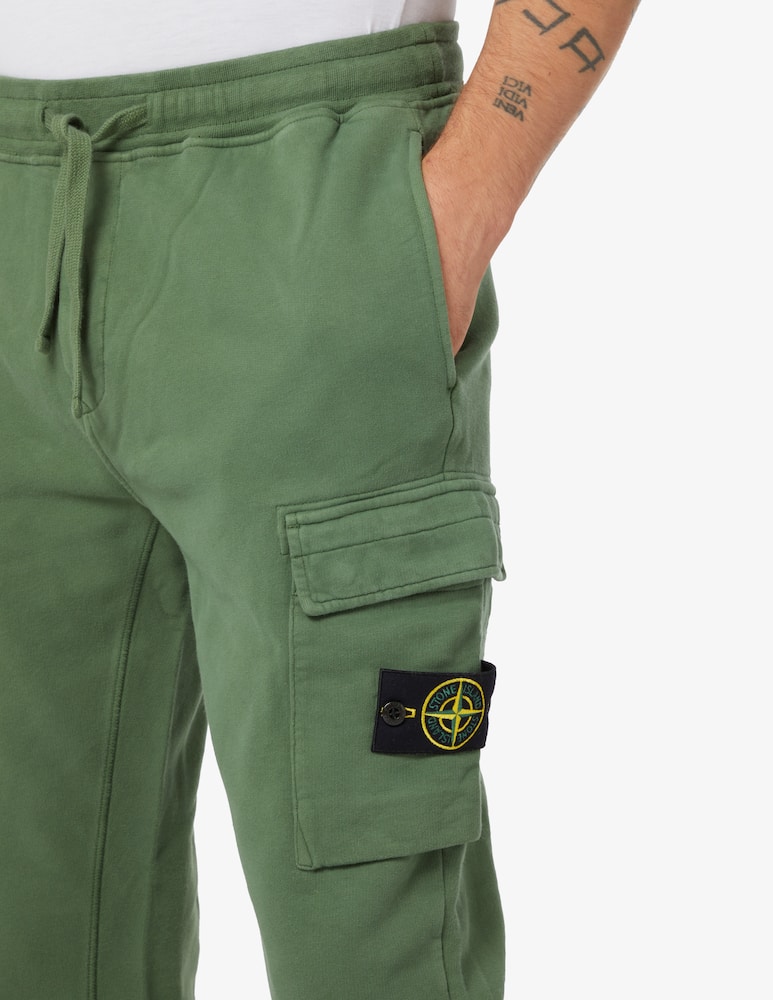 rinascente Stone Island Pantalone cargo in felpa  - Verde