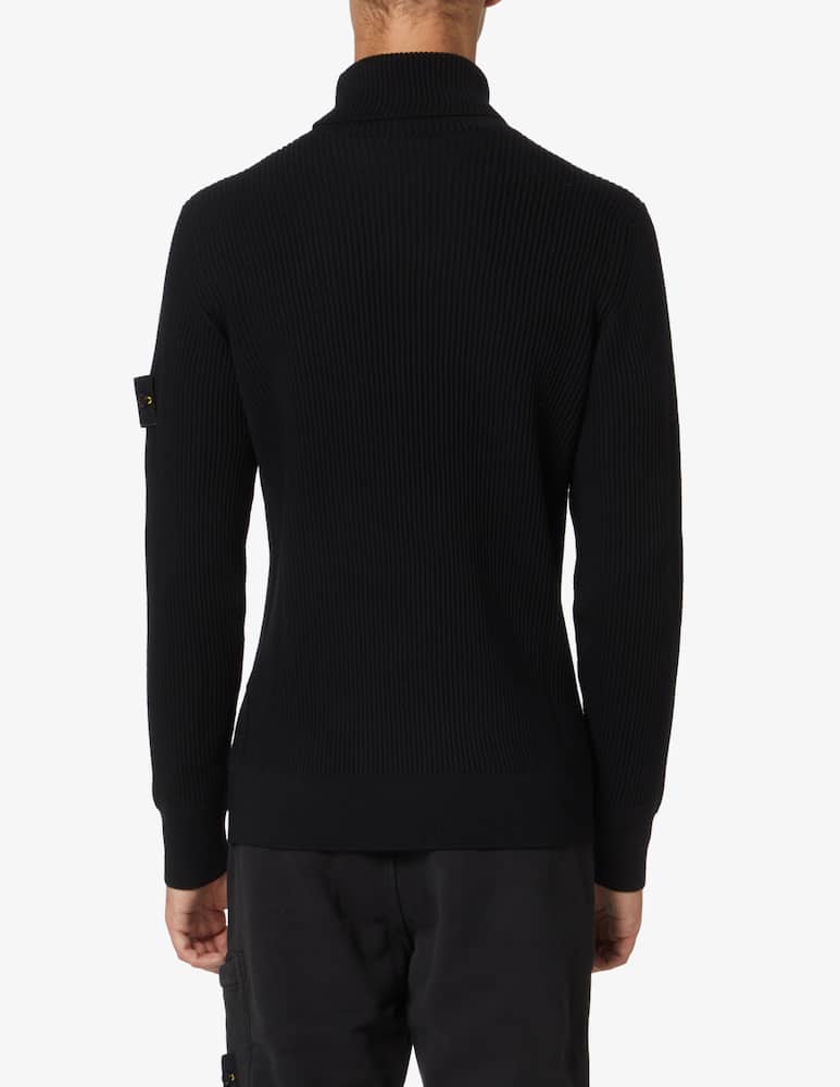 rinascente Stone Island Ribbed turtleneck - Black