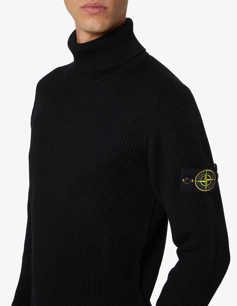 rinascente Stone Island Ribbed turtleneck - Black