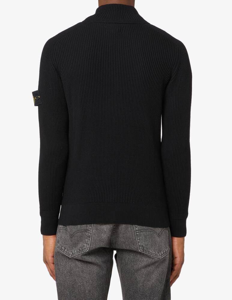 Stone Island Fzip ribbed sweater - Black - picture 3 Stone Island Fzip ribbed sweater - Black - picture 3
