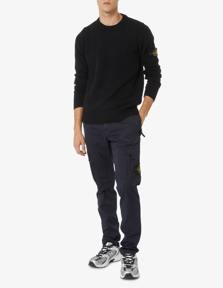 Stone Island Maglia girocollo in lana - Nero - immagine 2 Stone Island Maglia girocollo in lana - Nero - immagine 2