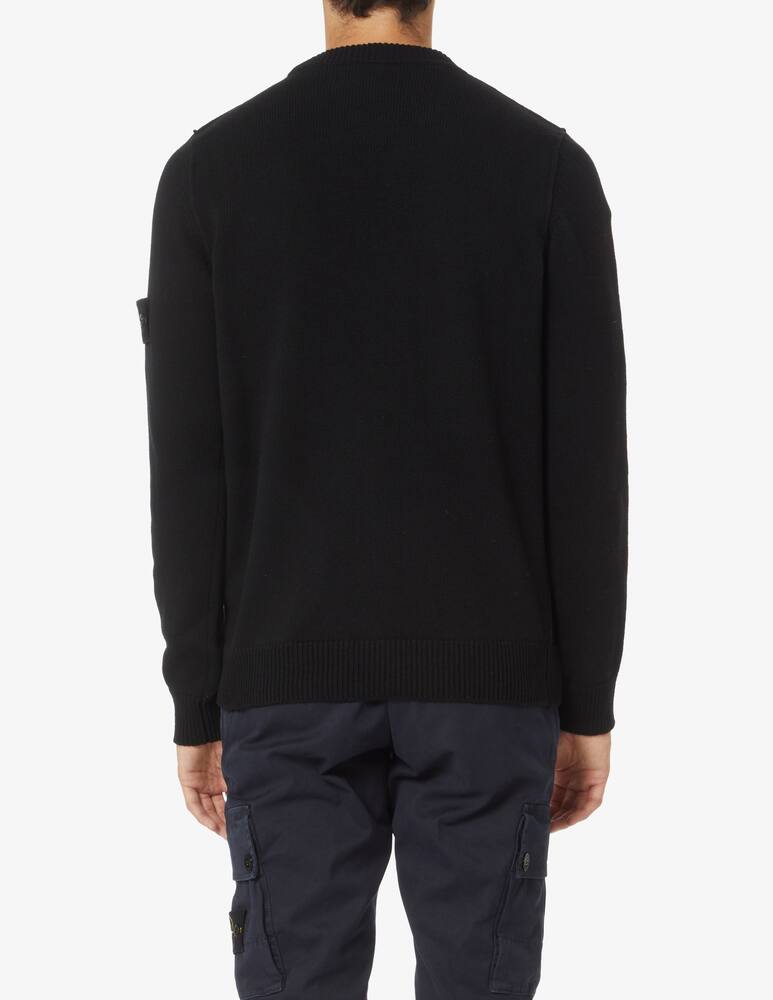 rinascente Stone Island Maglia girocollo in lana  - Nero