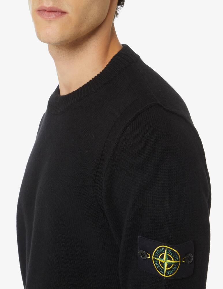 Stone Island Maglia girocollo in lana - Nero - immagine 4 Stone Island Maglia girocollo in lana - Nero - immagine 4