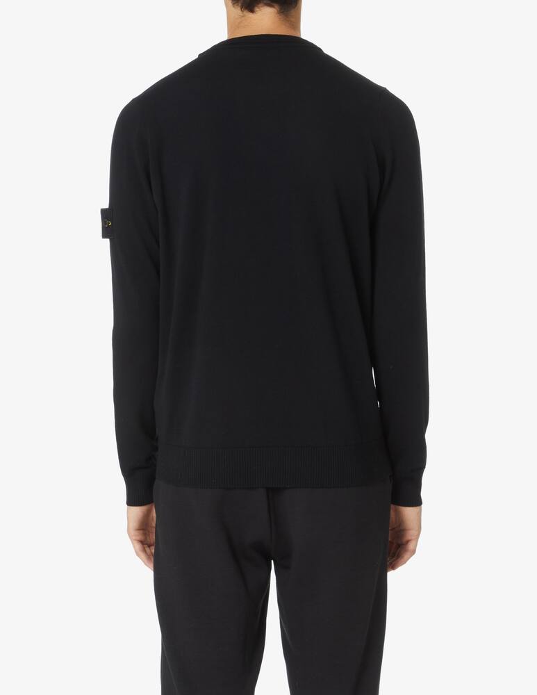 rinascente Stone Island Maglia girocollo in lana merino - Nero