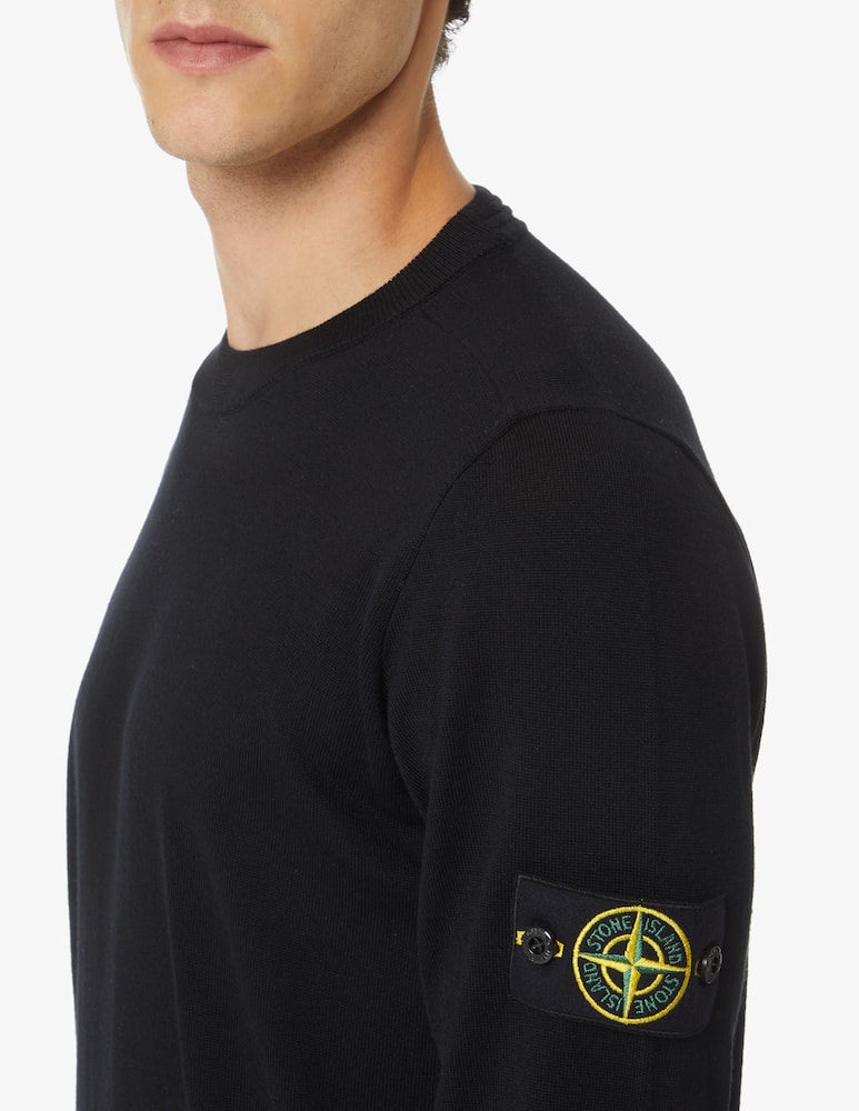 rinascente Stone Island Maglia girocollo in lana merino - Nero