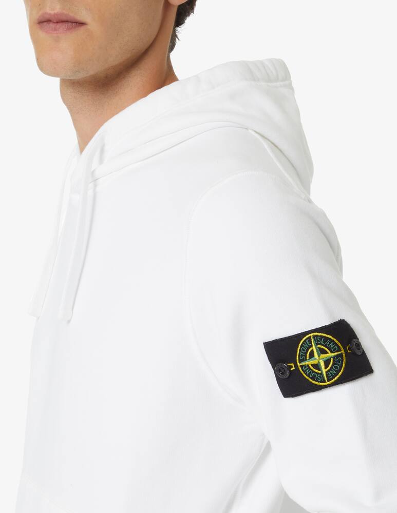 rinascente Stone Island Felpa con cappuccio canguro - Bianco