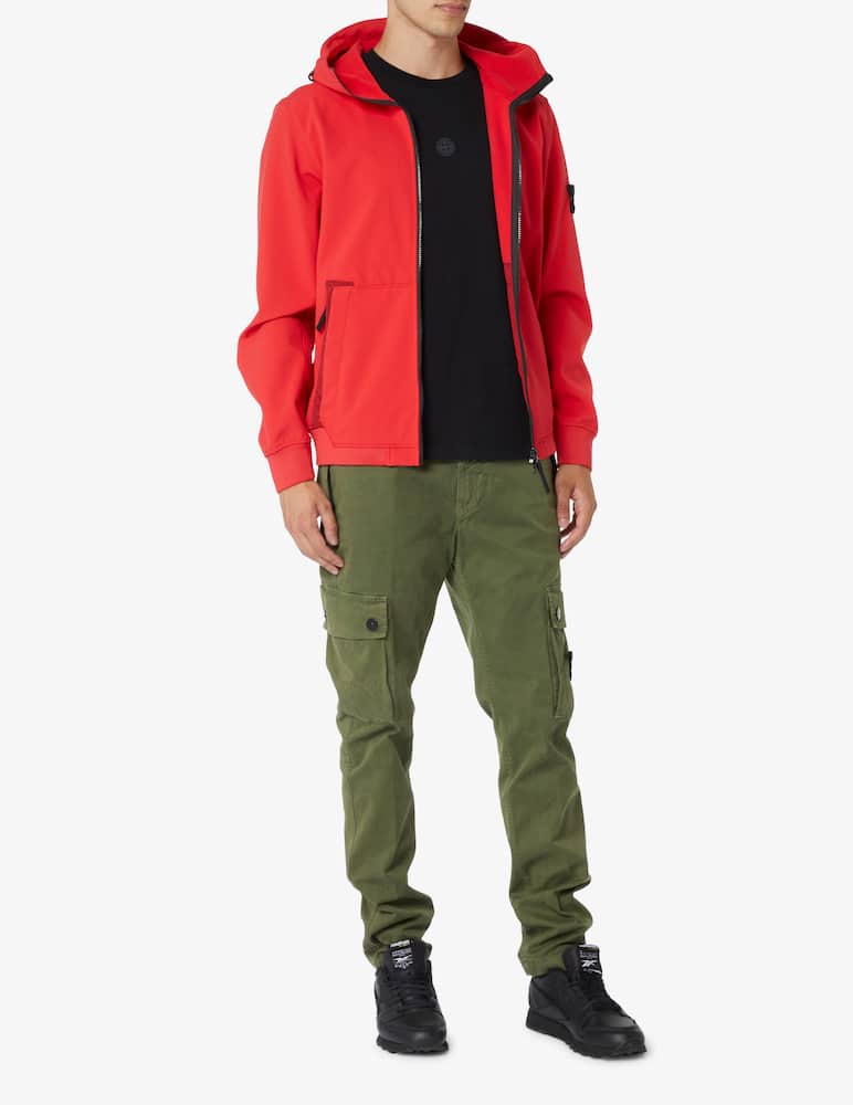 rinascente Stone Island Softshell jacket in micro fleece - Red