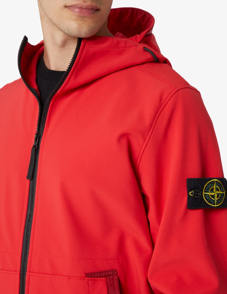 rinascente Stone Island Softshell jacket in micro fleece - Red