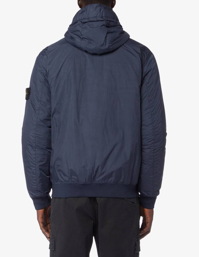 rinascente Stone Island Crinkle hooded bomber jacket - Blue