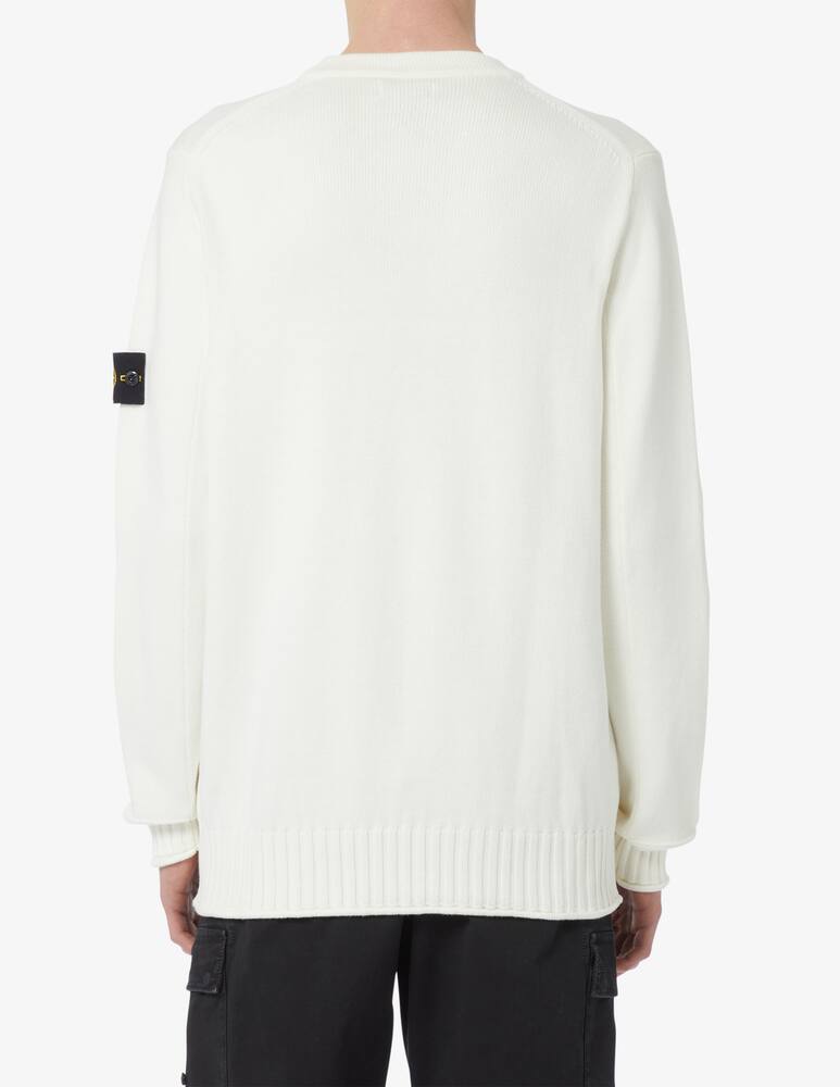 rinascente Stone Island Maglia girocollo in caldo cotone - Bianco