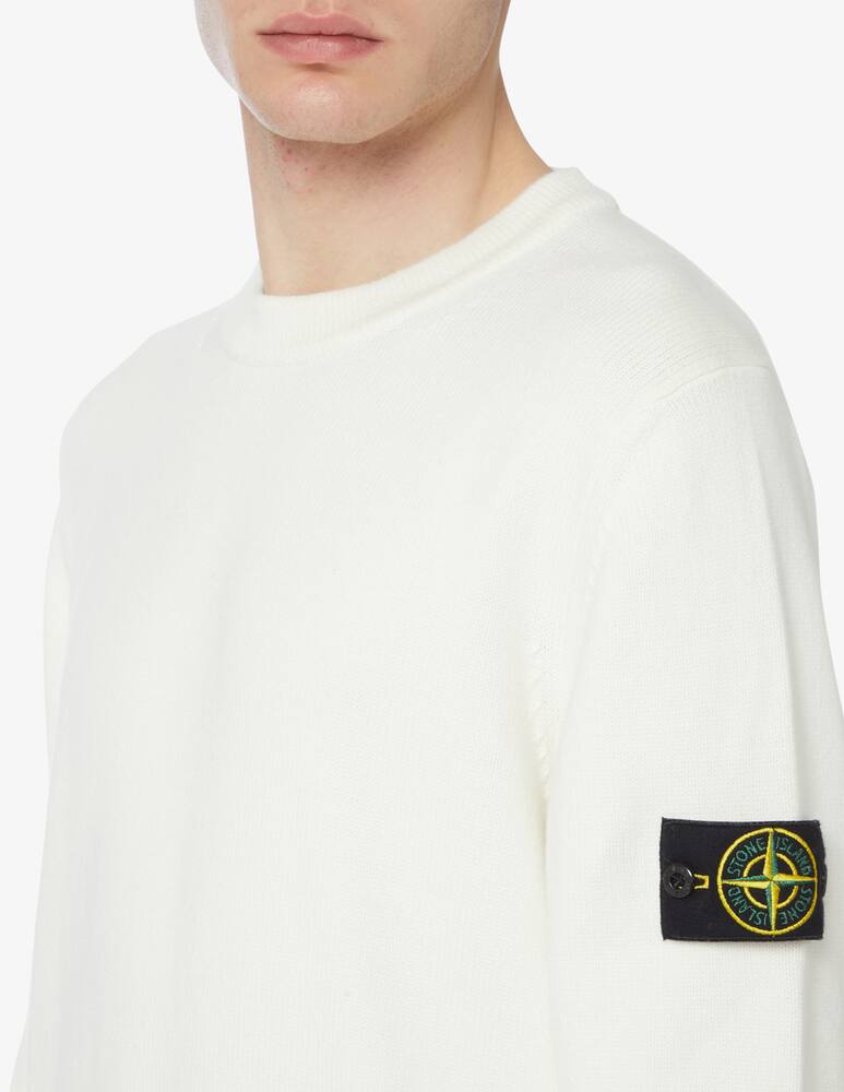 rinascente Stone Island Maglia girocollo in caldo cotone - Bianco