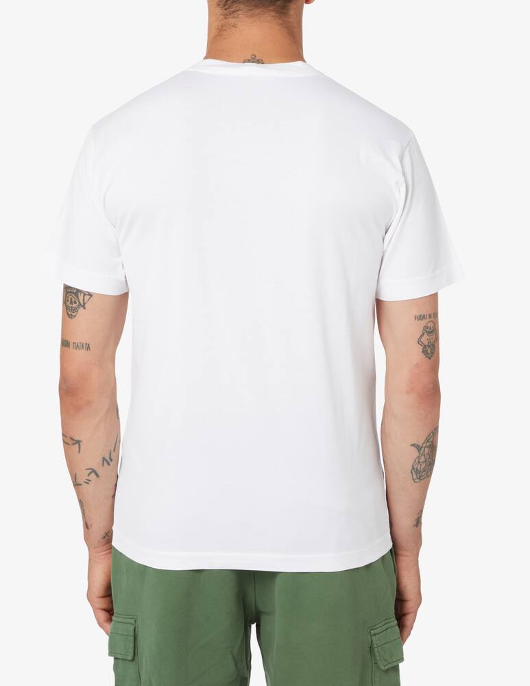 rinascente Stone Island Maglietta manica corta con patch - Bianco