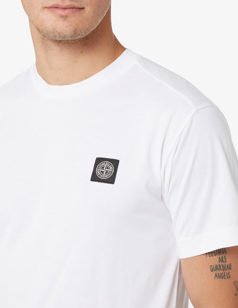 rinascente Stone Island Maglietta manica corta con patch - Bianco