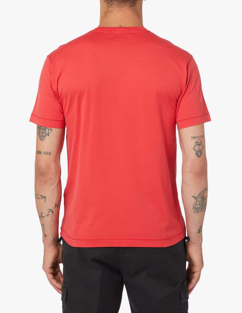 rinascente Stone Island Maglietta manica corta con patch - Rosso