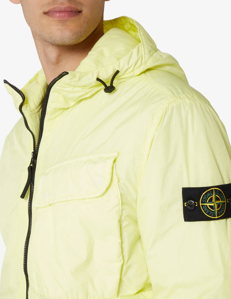 rinascente Stone Island Crinkle bomber jacket with hood - Green