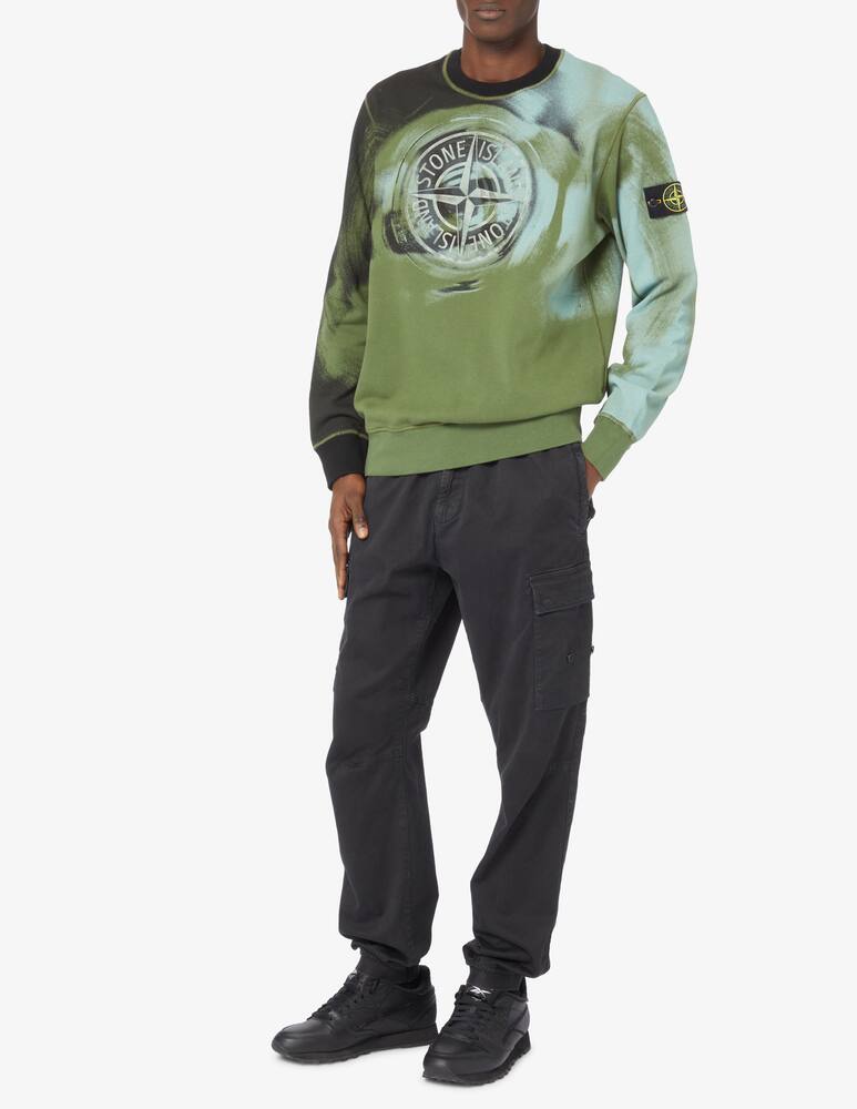 rinascente Stone Island Printed roundneck sweatshirt - Green
