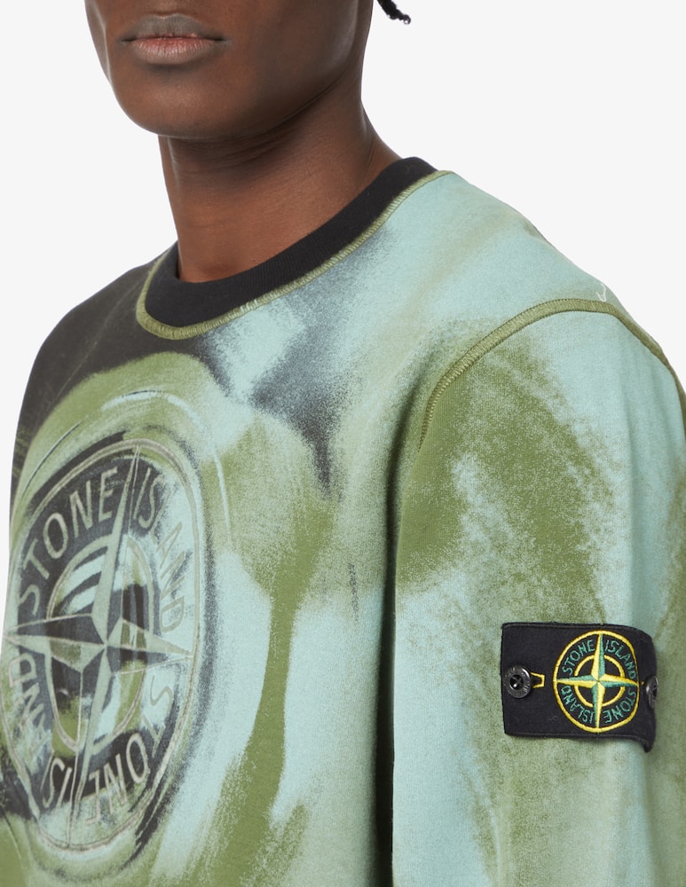 rinascente Stone Island Printed roundneck sweatshirt - Green