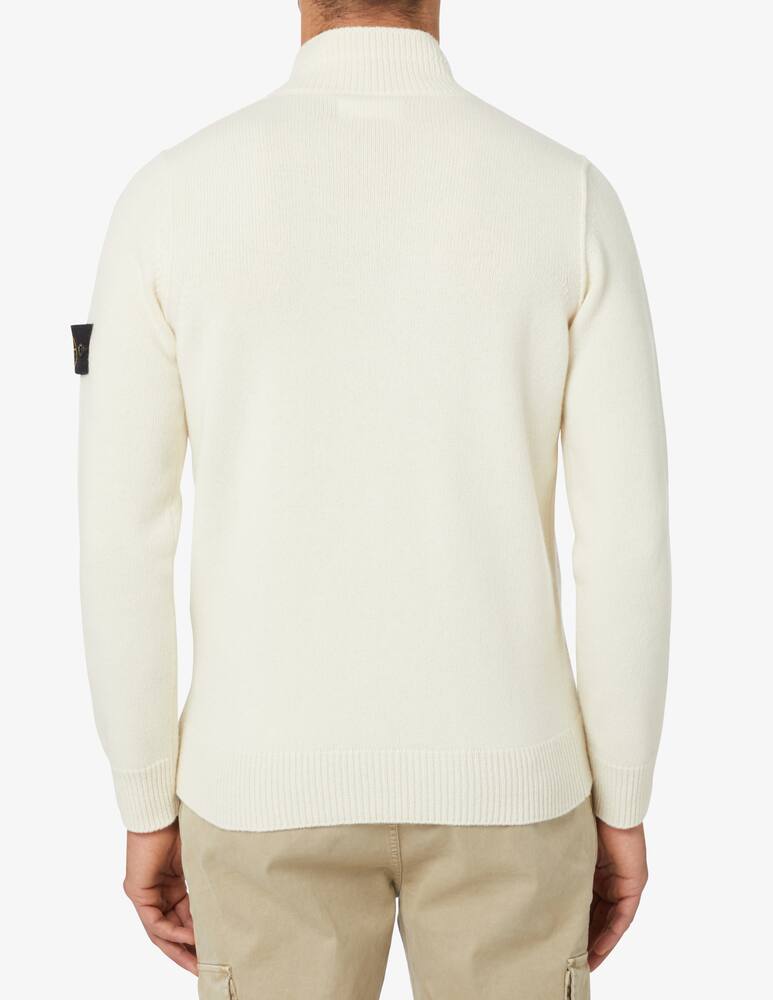rinascente Stone Island Buttons wool polo - White