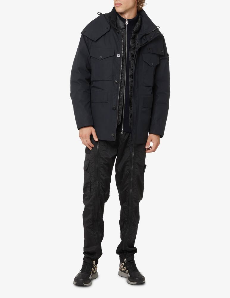 rinascente Stone Island Giacca field ghost con cappuccio - Nero