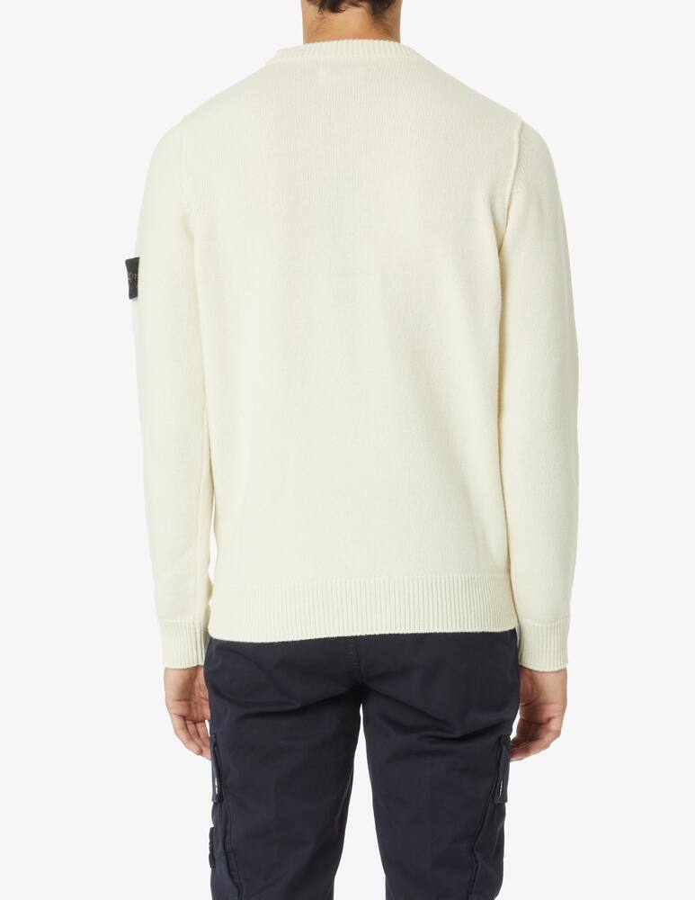 rinascente Stone Island Maglia girocollo in lana  - Bianco