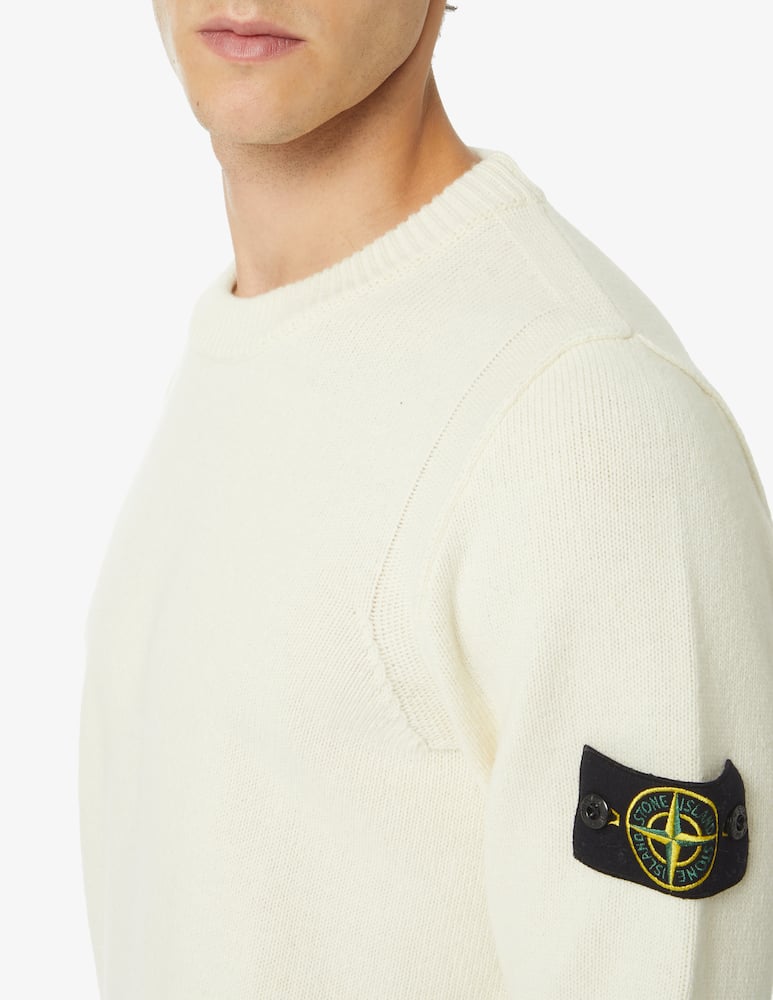 rinascente Stone Island Maglia girocollo in lana  - Bianco