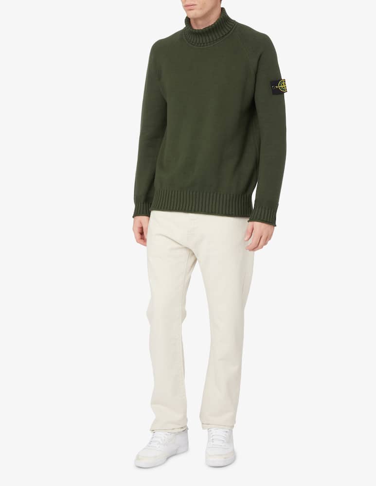 rinascente Stone Island Warm cotton turtleneck - Green