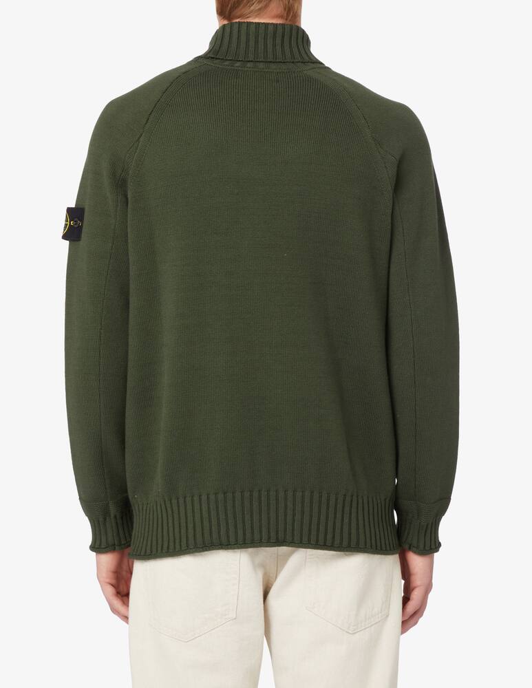 rinascente Stone Island Warm cotton turtleneck - Green