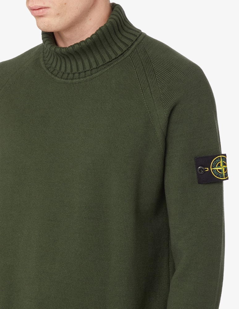 rinascente Stone Island Warm cotton turtleneck - Green
