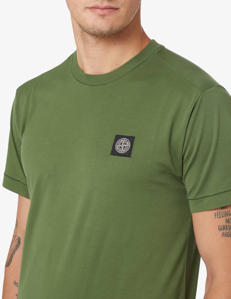 rinascente Stone Island Maglietta manica corta con patch - Verde