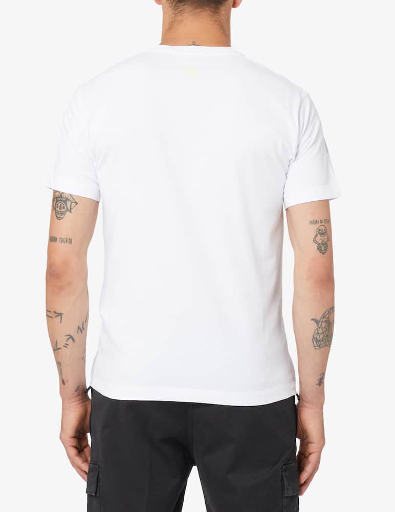 rinascente Stone Island Maglietta manica corta con logo multi - Bianco