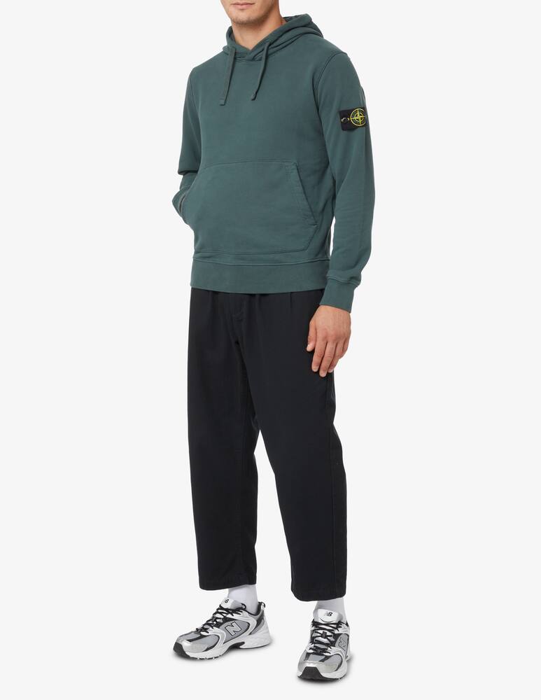 Stone Island Felpa con cappuccio canguro - Verde - immagine 2 Stone Island Felpa con cappuccio canguro - Verde - immagine 2