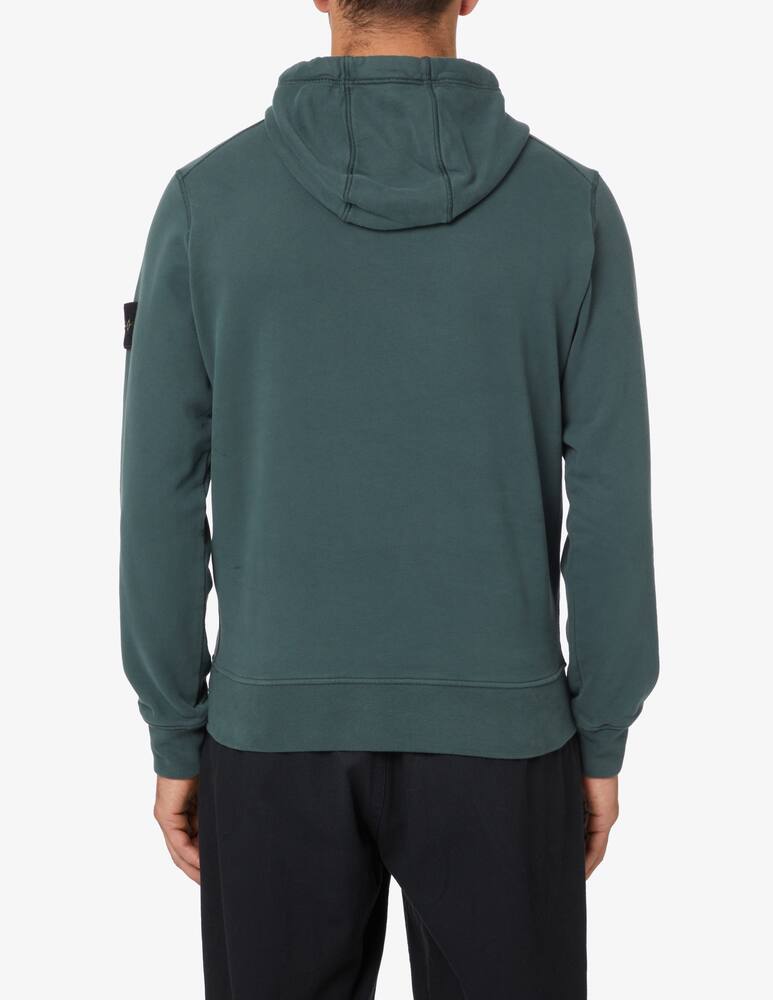 Stone Island Felpa con cappuccio canguro - Verde - immagine 3 Stone Island Felpa con cappuccio canguro - Verde - immagine 3