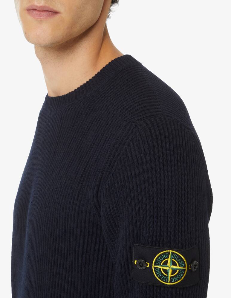 rinascente Stone Island Ribbed roundneck sweater - Blue