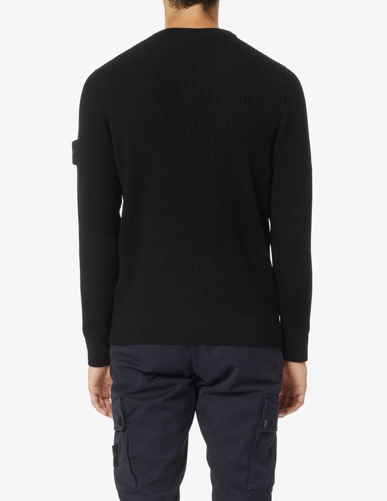 rinascente Stone Island Ribbed roundneck sweater - Black