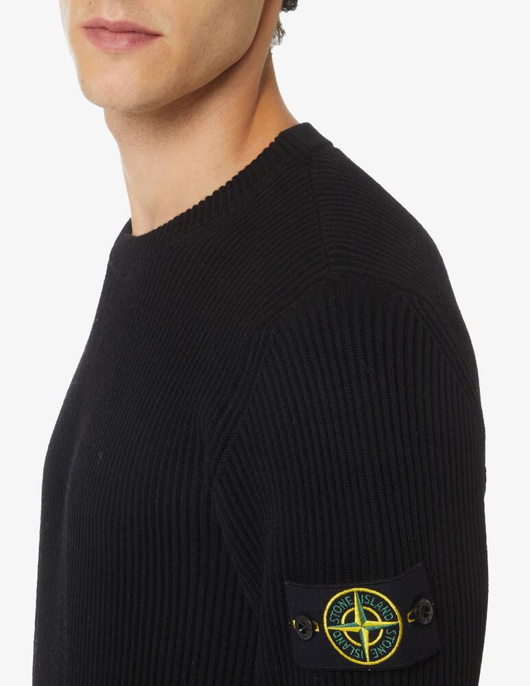 rinascente Stone Island Ribbed roundneck sweater - Black