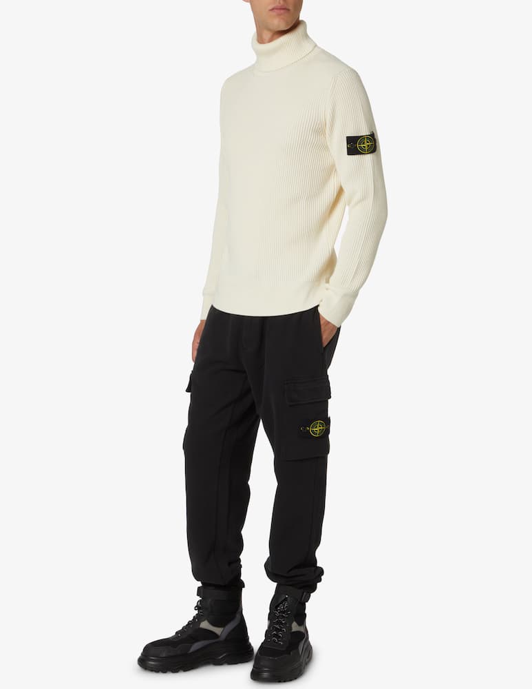 rinascente Stone Island Ribbed turtleneck - White