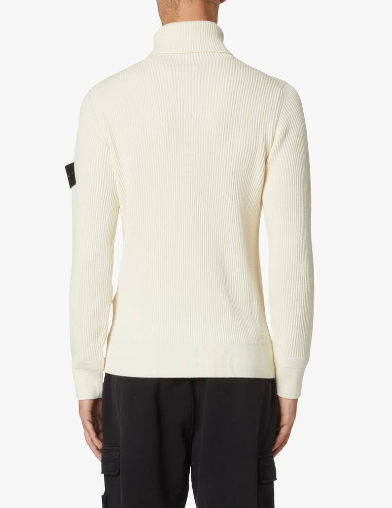 rinascente Stone Island Ribbed turtleneck - White