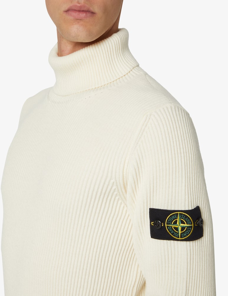 rinascente Stone Island Ribbed turtleneck - White