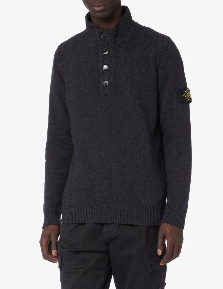 Stone Island Polo bottoni lambswool - Grigio - immagine 1 Stone Island Polo bottoni lambswool - Grigio - immagine 1