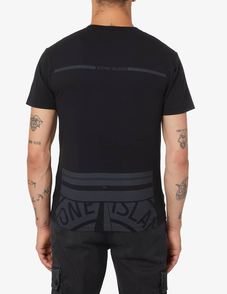 rinascente Stone Island T-shirt with logo on the back - Black