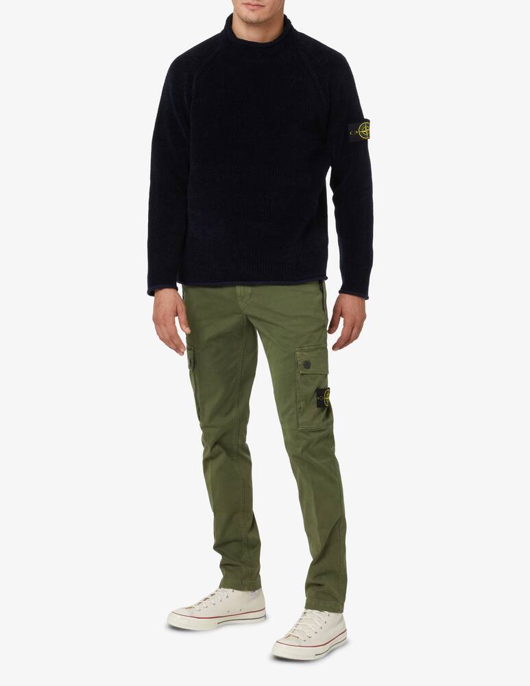 rinascente Stone Island Maglia girocollo in ciniglia cotone - Blu