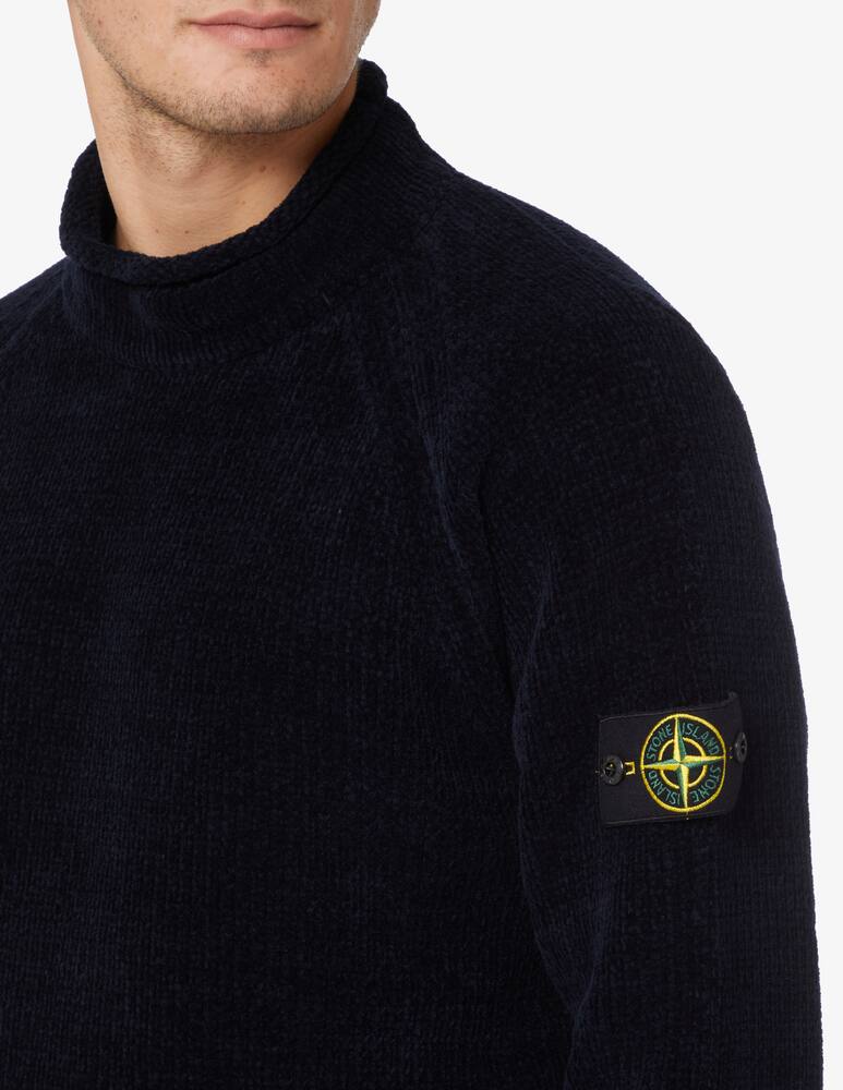 rinascente Stone Island Maglia girocollo in ciniglia cotone - Blu