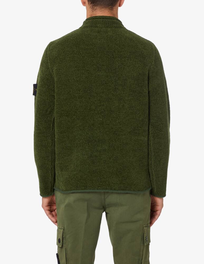 rinascente Stone Island Cinille cotton roundneck sweater - Olive